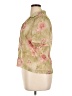 Karin Stevens 100% Polyester Floral Tan Short Sleeve Blouse Size 16 - photo 5