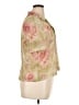 Karin Stevens 100% Polyester Floral Tan Short Sleeve Blouse Size 16 - photo 4
