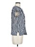 Old Navy 100% Rayon Stripes Blue Short Sleeve Blouse Size M - photo 4