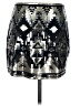 Express Graphic Silver Casual Skirt Size S - photo 2
