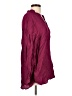 H&M 100% Polyester Burgundy Long Sleeve Blouse Size 12 - photo 4