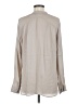 Vince. 100% Silk Gray Long Sleeve Silk Top Size M - photo 2