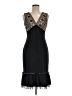David Meister 100% Polyester Black Cocktail Dress Size 8 - photo 1