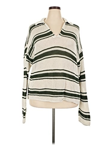 Madewell Open-Stitch Johnny Collar Sweater (view 1)
