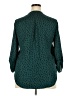 Lush 100% Polyester Polka Dots Teal 3/4 Sleeve Blouse Size XXL - photo 2