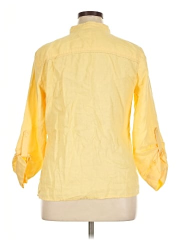 JM Collection 3/4 Sleeve Button-Down Shirt (view 2)
