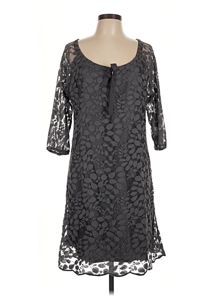 Pre-owned Garnet Hill Casual Dress In Gray