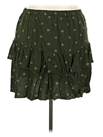 Madewell Pull-On Ruffle Tiered Mini Skirt in Dot Daisies (view 1)