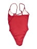 Unbranded Solid Red One Piece Swimsuit Size L - photo 2