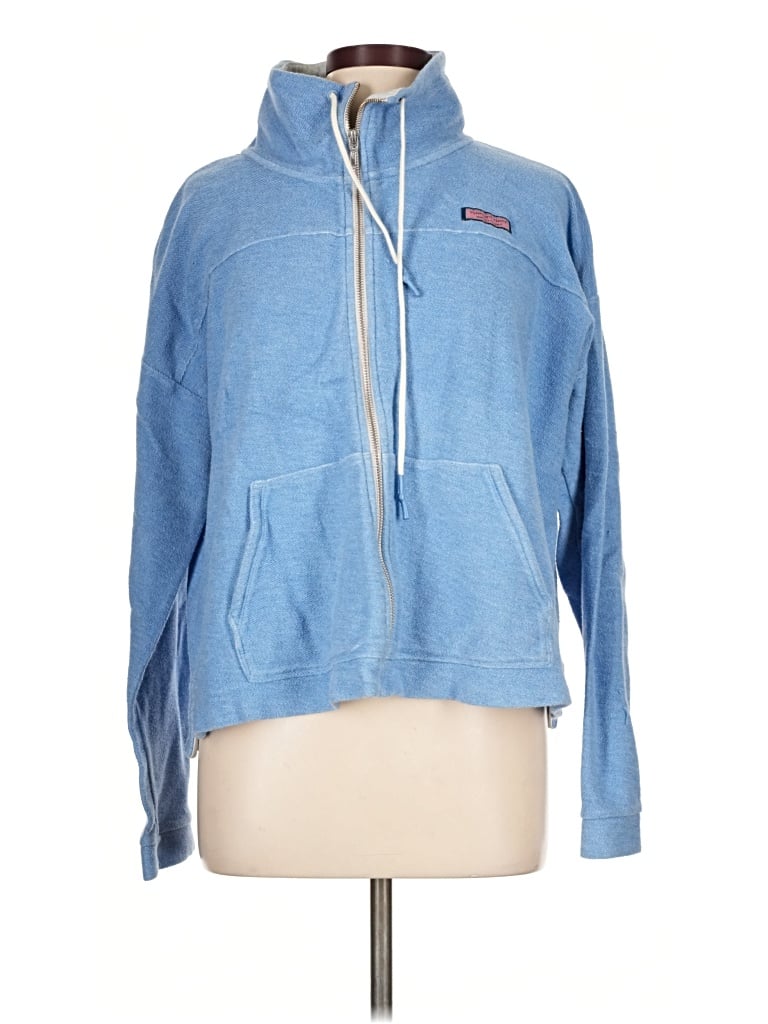 Pre-owned Vineyard Vines Zip Up Hoodie In Blue