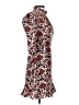 Sandro Animal Print Burgundy Cocktail Dress Size EU (FR) 34 / US 2 - photo 4