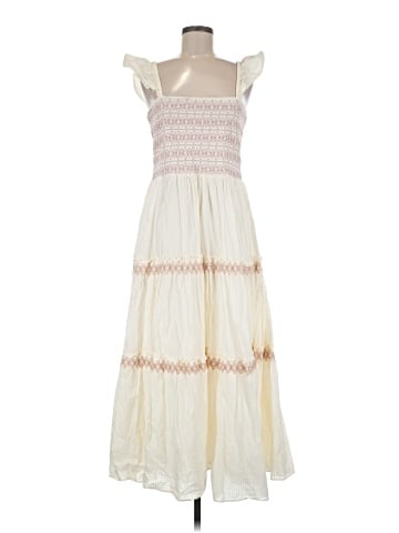 Madewell Lucie Smocked Tiered Midi Dress (view 1)
