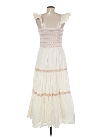 Madewell Lucie Smocked Tiered Midi Dress (view 2)
