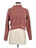 Poof! 100% Polyester Solid Pink Turtleneck Sweater Size M - photo 1