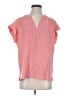 Splendid Pink Short Sleeve Blouse Size S - photo 1