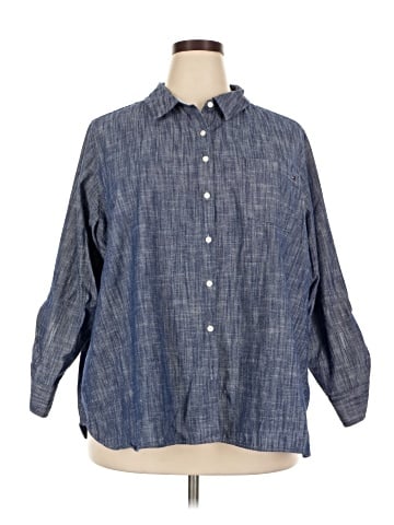 Tommy Hilfiger 3/4 Sleeve Button-Down Shirt (view 1)