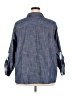 Tommy Hilfiger Blue 3/4 Sleeve Button-Down Shirt Size 2X - photo 2