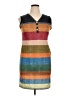 Unbranded Color Block Brown Casual Dress Size XL - photo 1
