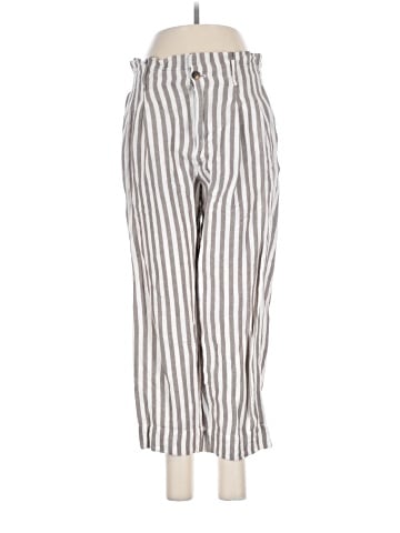 Madewell Striped Linen-Blend Paperbag Pants (view 1)