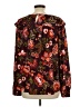 Ann Taylor LOFT 100% Polyester Brown Long Sleeve Blouse Size L - photo 2