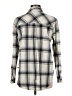 Gap 100% Cotton Plaid Gray Long Sleeve Button-Down Shirt Size M - photo 2