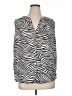 NYDJ 100% Polyester Animal Print Silver Sleeveless Blouse Size 0X - photo 1