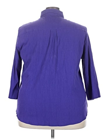 Draper's & Damon's 3/4 Sleeve Button-Down Shirt (view 2)