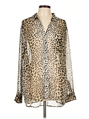 Equipment Long Sleeve Silk Top (view 1)
