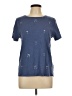 J.Crew 100% Cotton Stars Blue Short Sleeve Top Size L - photo 1