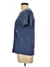 J.Crew 100% Cotton Stars Blue Short Sleeve Top Size L - photo 5
