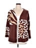 Cato Animal Print Brown Cardigan Size XL - photo 1