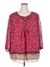St. John's Bay Pink 3/4 Sleeve Blouse Size 3X - photo 1