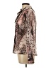 Jennifer Lopez 100% Polyester Animal Print Brown Long Sleeve Blouse Size L - photo 5