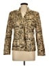 Norton McNaughton 100% Polyester Print Gold Blazer Size 10 - photo 1