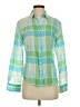 J. McLaughlin Color Block Green Long Sleeve Button-Down Shirt Size 4 - photo 1