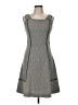 Lands' End Houndstooth Gray Casual Dress Size 6 - photo 1