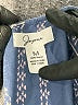 Japna 100% Rayon Chevron-herringbone Blue Jumpsuit Size M - photo 4