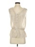Charming Charlie Ivory Sleeveless Blouse Size S - photo 1