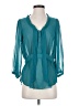 BCBGeneration 100% Polyester Teal 3/4 Sleeve Blouse Size S - photo 1