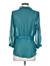 BCBGeneration 100% Polyester Teal 3/4 Sleeve Blouse Size S - photo 2