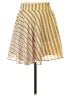Francesca's 100% Polyester Stripes Yellow Casual Skirt Size S - photo 1