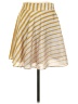Francesca's 100% Polyester Stripes Yellow Casual Skirt Size S - photo 2