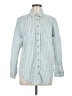 Pilcro Stripes Blue Long Sleeve Button-Down Shirt Size M - photo 1
