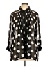 Neiman Marcus 100% Polyester Polka Dots Black 3/4 Sleeve Blouse Size L - photo 1