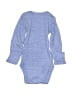 Carter's 100% Cotton Solid Blue Long Sleeve Onesie Size Newborn - photo 2