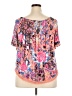 Eyeshadow Pink Short Sleeve Blouse Size 2X - photo 2