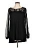 Belldini Black Long Sleeve Blouse Size L - photo 1