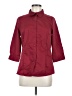 Doublju Burgundy 3/4 Sleeve Button-Down Shirt Size M - photo 1