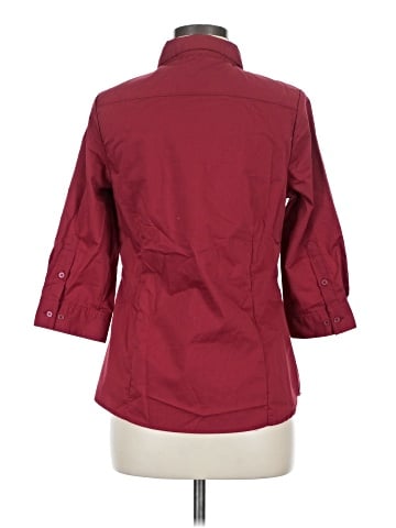 Doublju 3/4 Sleeve Button-Down Shirt (view 2)