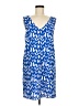 Everly 100% Polyester Print Blue Casual Dress Size M - photo 1